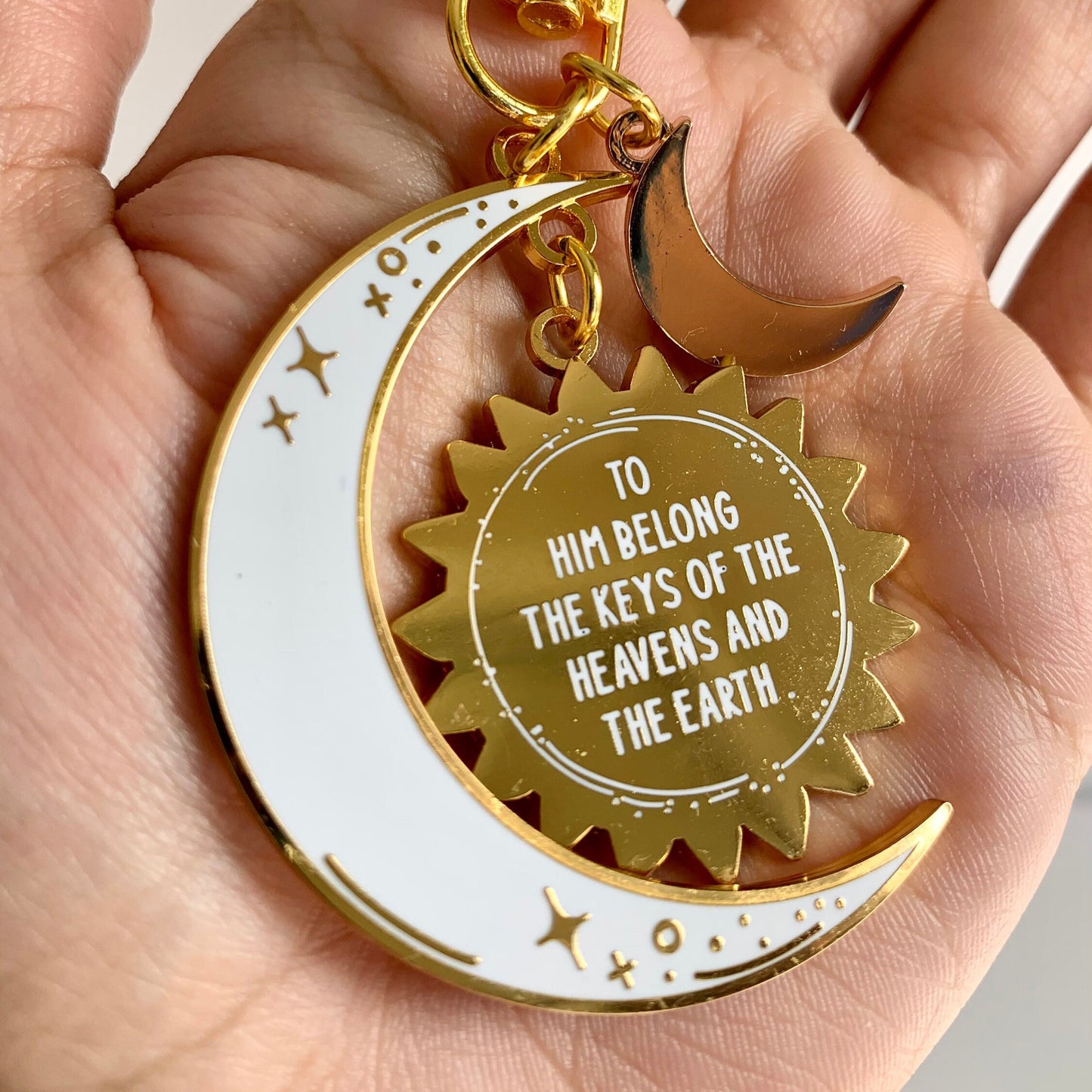 Sun & Moon Blessing Keychain