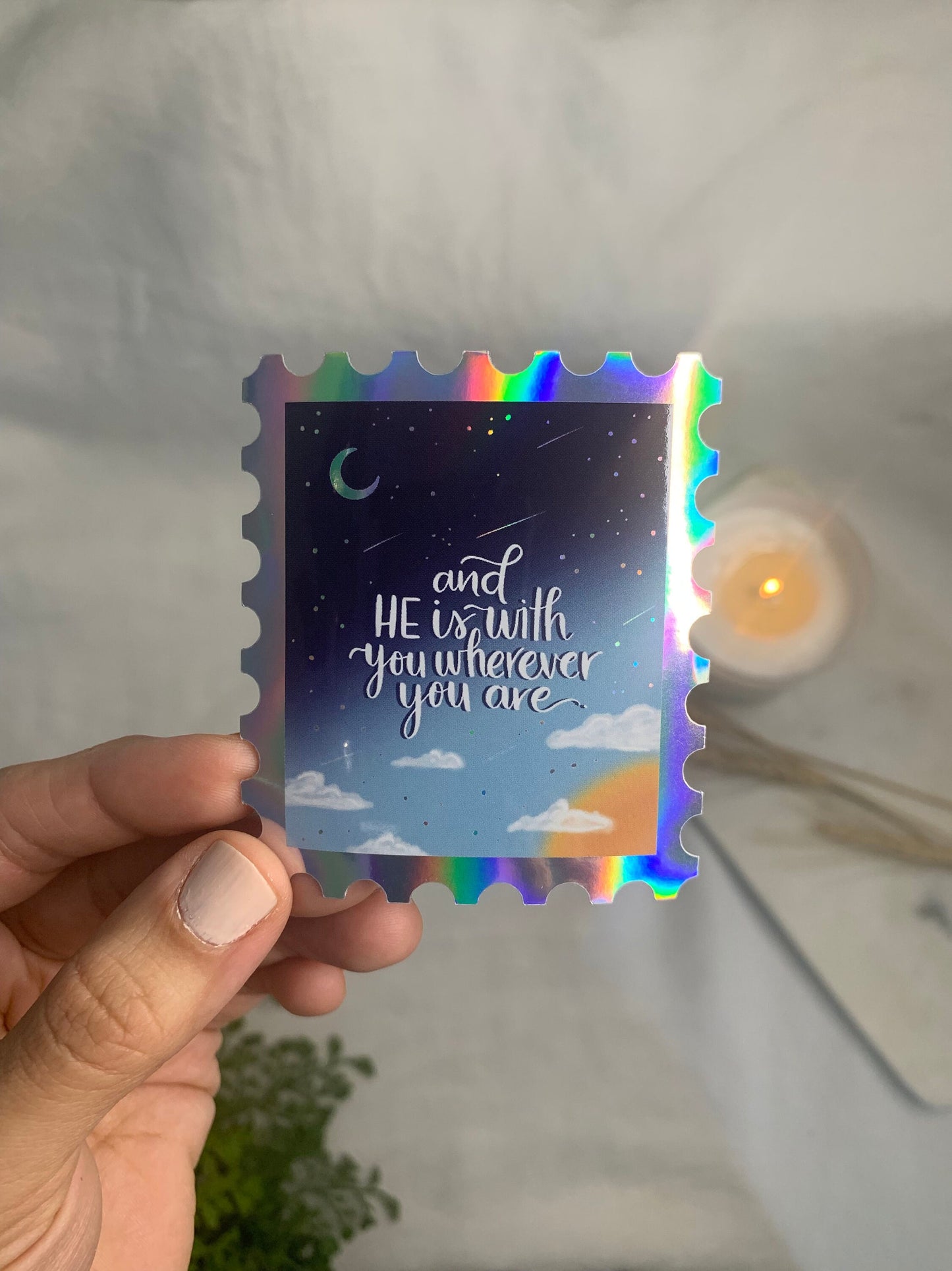 Stamp Holographic Sticker