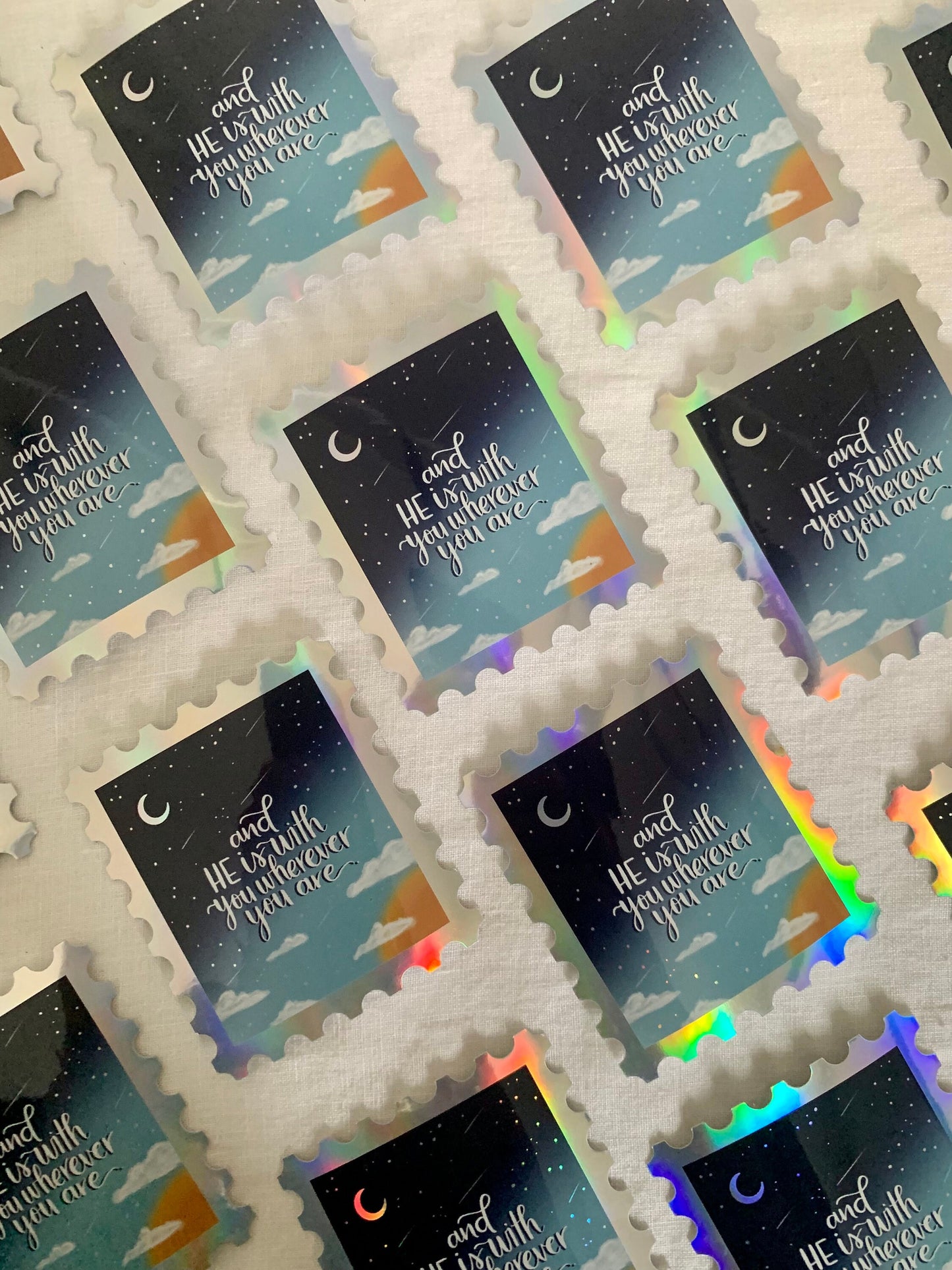 Stamp Holographic Sticker