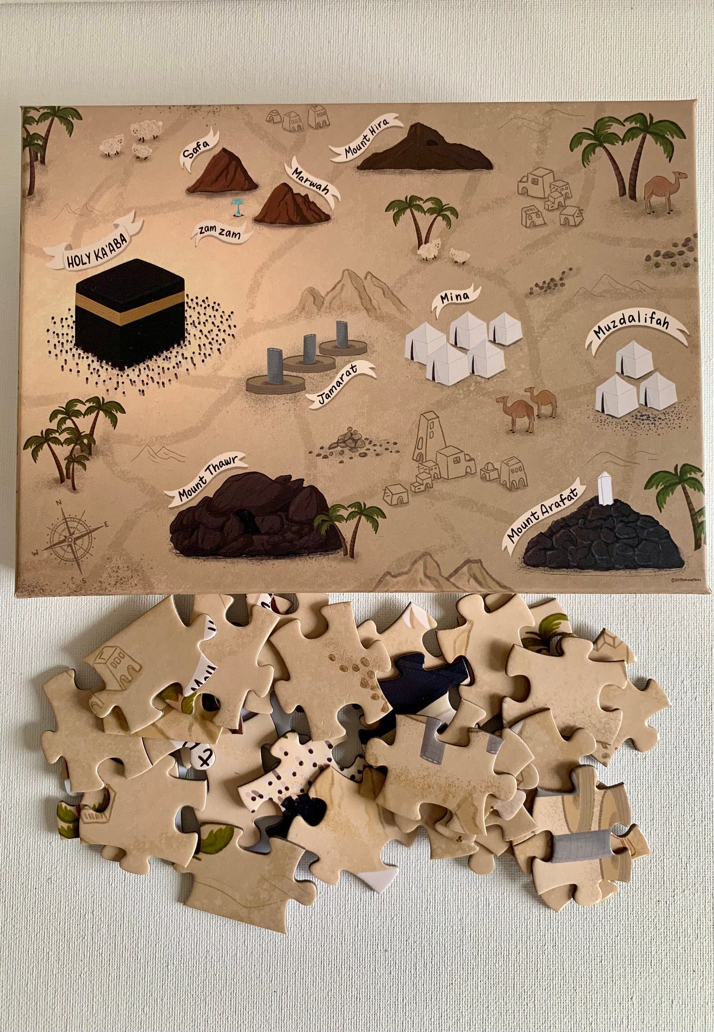 Ramadan & Hajj Puzzle Pack | Set of 2 Puzzles | 120 Piece Puzzle | Islamic Puzzles | Muslim Puzzles | Islamic Gifts | Gifts for Muslims