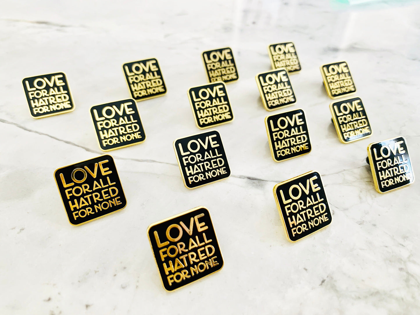 Love for All Enamel Pin | 18K Gold Plating, Love for All Hatred for None Pin, Lapel Pin, Collectible Pin, Islamic Gifts