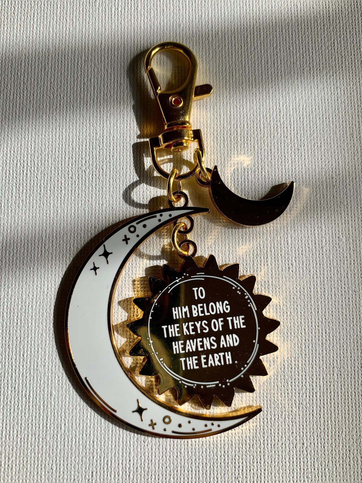 Sun & Moon Blessing Islamic Keychain | Quran Verse Keychain | Aesthetic Keychain | Faith Keychain | Muslim Keychain | Keyring | Islamic Gift