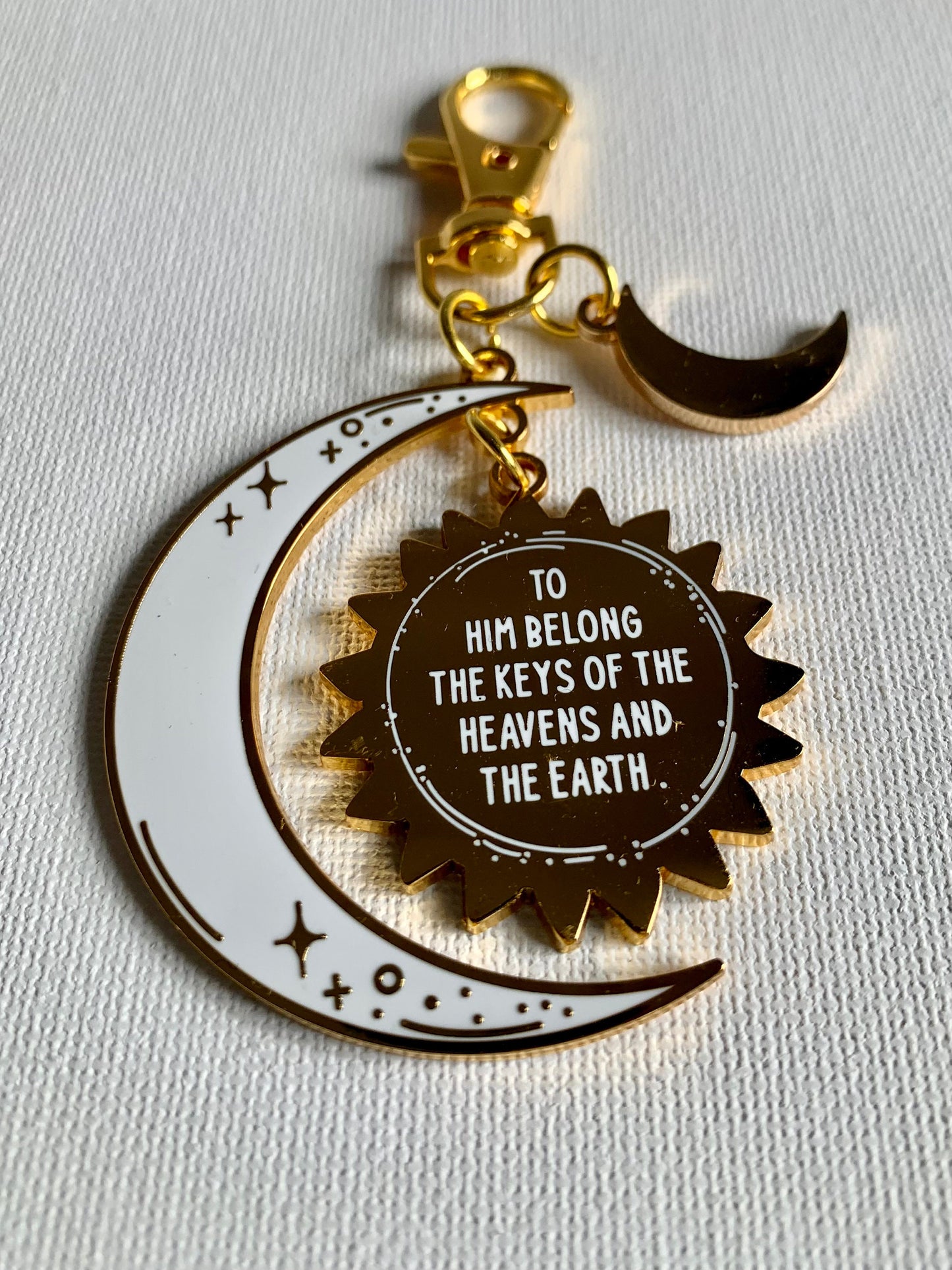 Sun & Moon Blessing Islamic Keychain | Quran Verse Keychain | Aesthetic Keychain | Faith Keychain | Muslim Keychain | Keyring | Islamic Gift