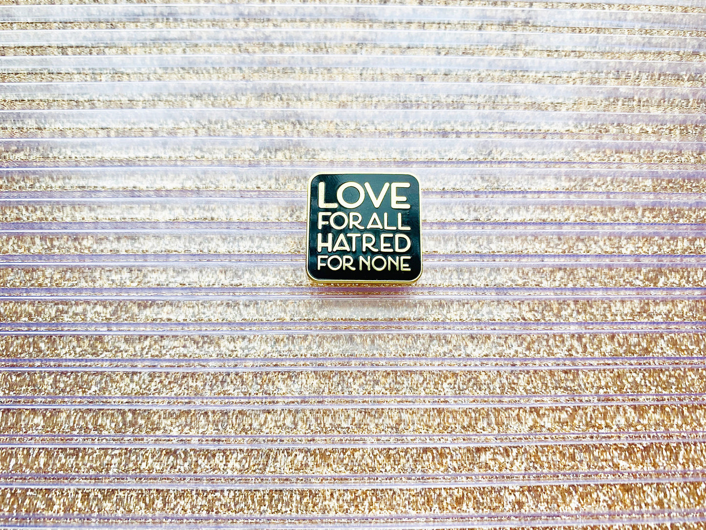 Love for All Enamel Pin | 18K Gold Plating, Love for All Hatred for None Pin, Lapel Pin, Collectible Pin, Islamic Gifts