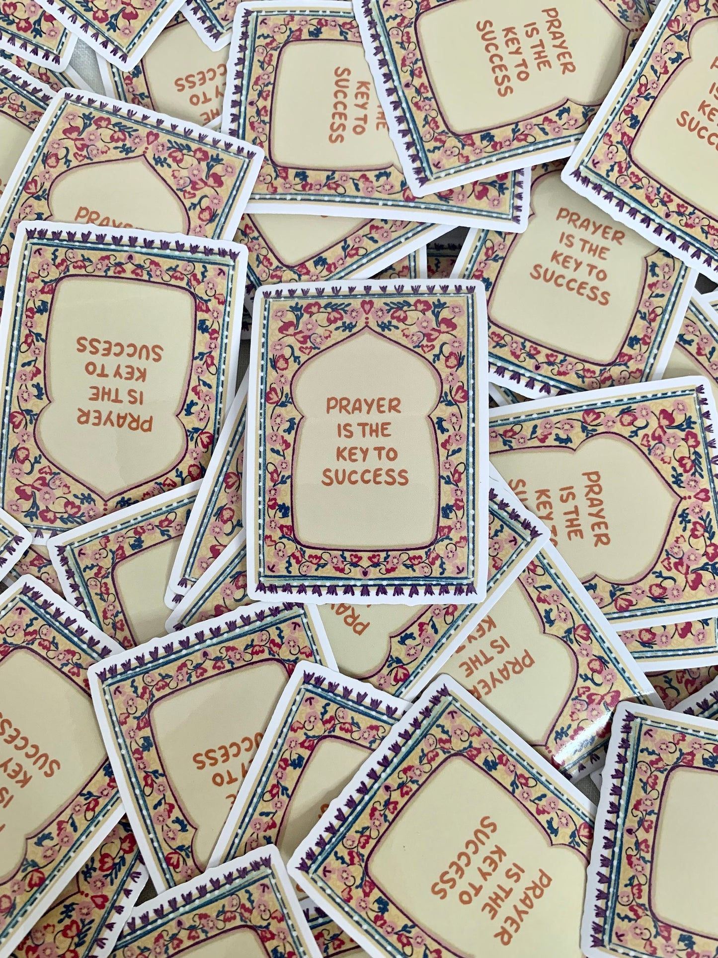 Prayer Rug Sticker, Islamic Sticker, Muslim Sticker, Laptop Sticker, Vinyl Decal, Water Bottle Sticker, Quote Sticker