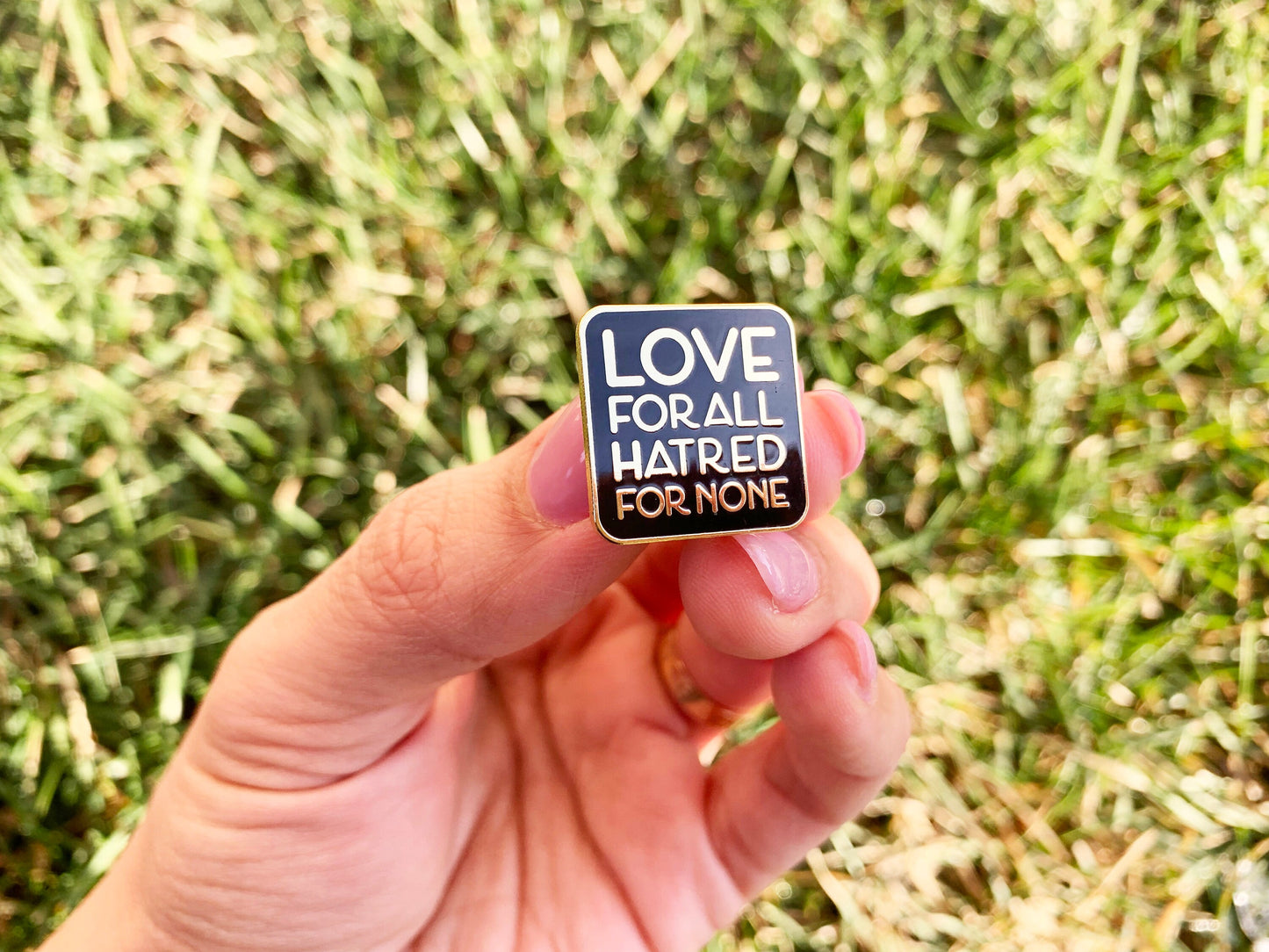 Love for All Enamel Pin | 18K Gold Plating, Love for All Hatred for None Pin, Lapel Pin, Collectible Pin, Islamic Gifts