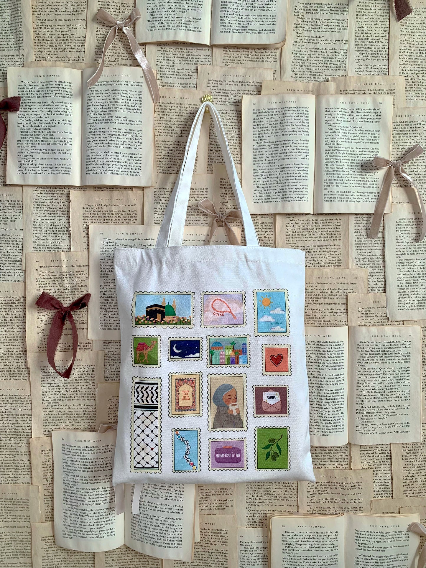 Postage Stamp Tote Bag