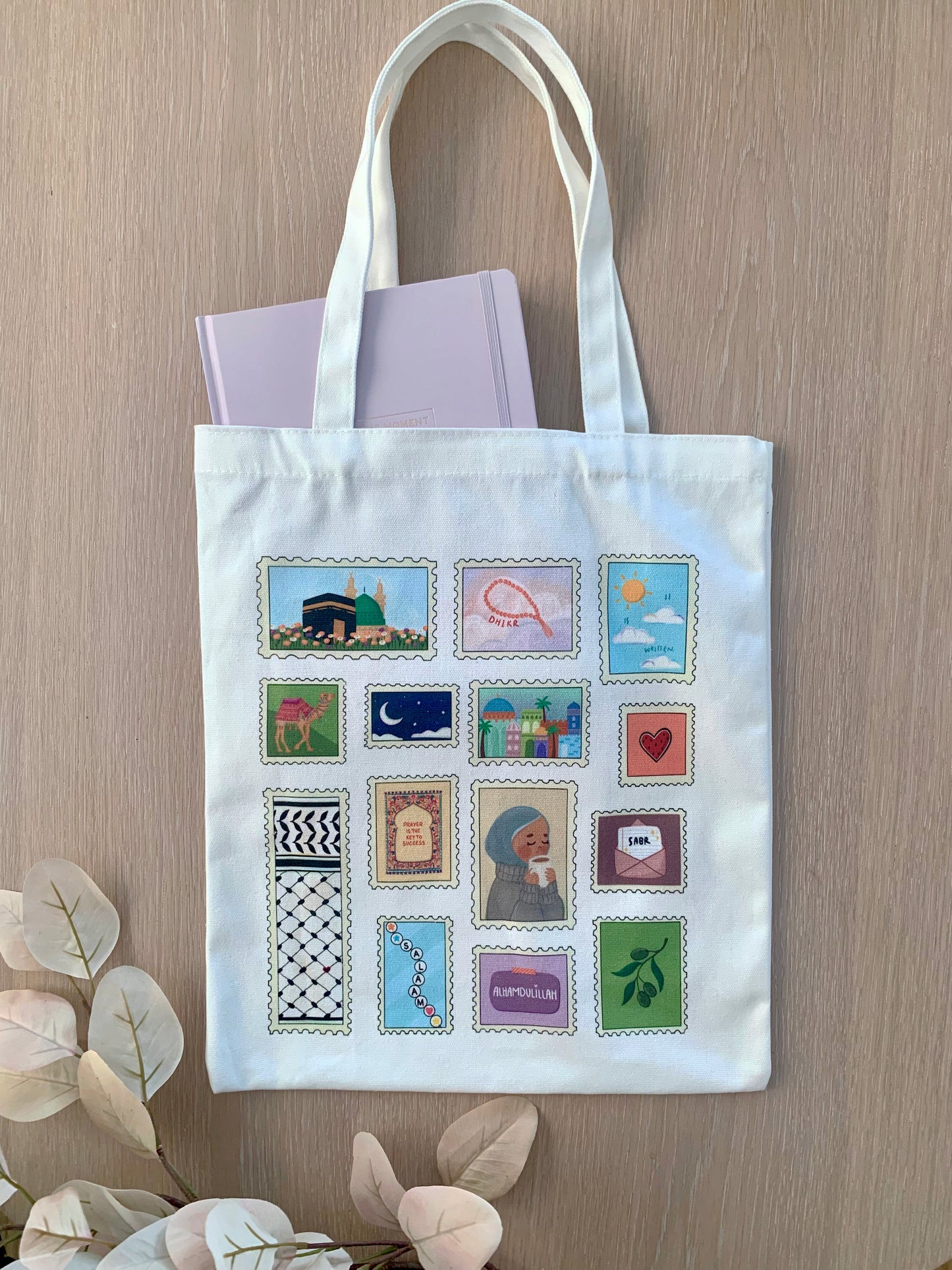 Postage Stamp Tote Bag