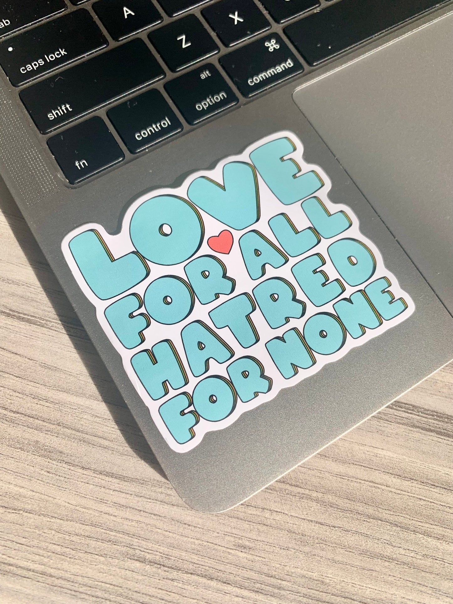 Love For All Hatred For None Sticker, Islamic Sticker, Muslim Sticker, Laptop Sticker, Vinyl Decal, Quote Sticker