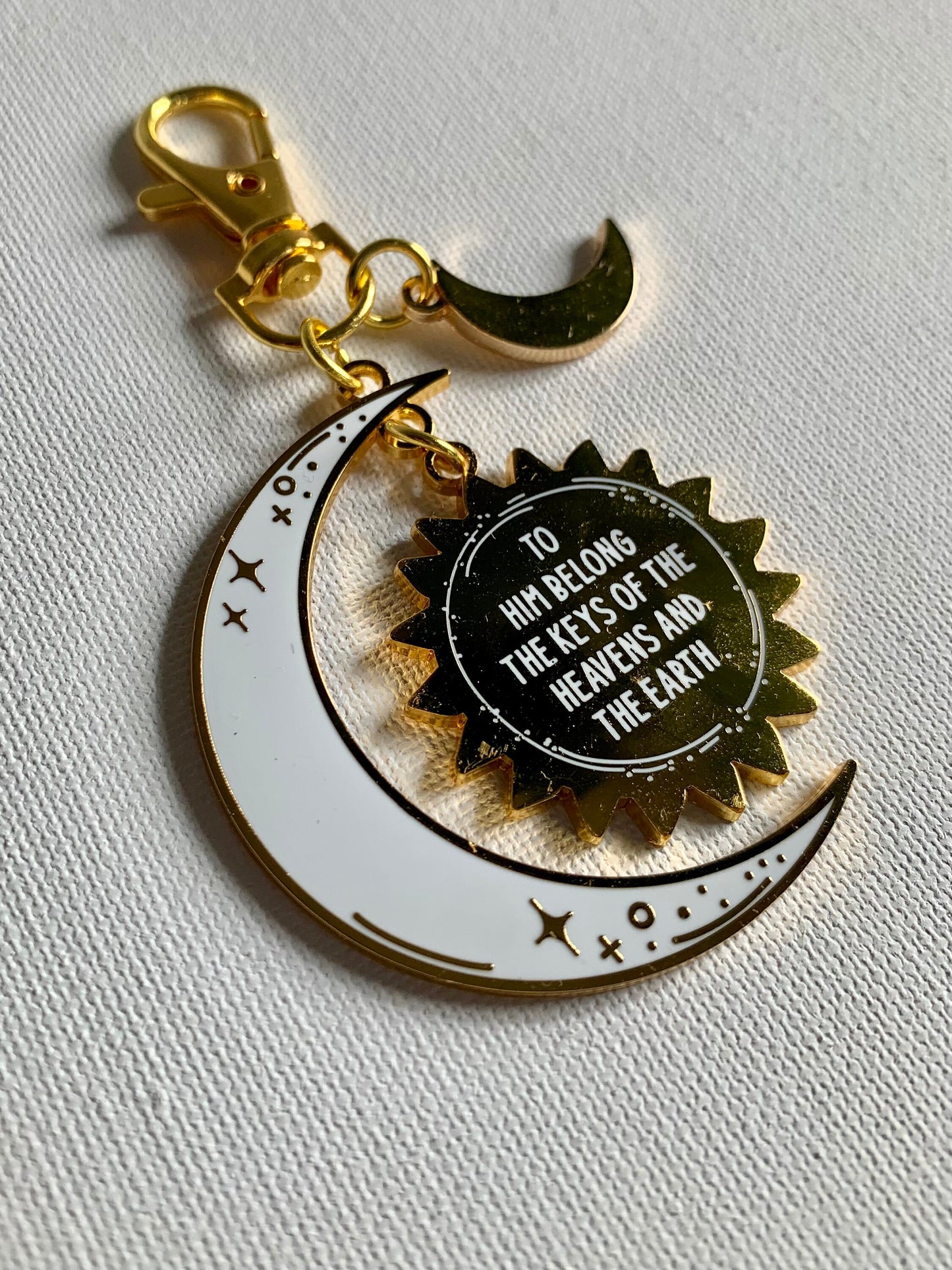 Sun & Moon Blessing Islamic Keychain | Quran Verse Keychain | Aesthetic Keychain | Faith Keychain | Muslim Keychain | Keyring | Islamic Gift