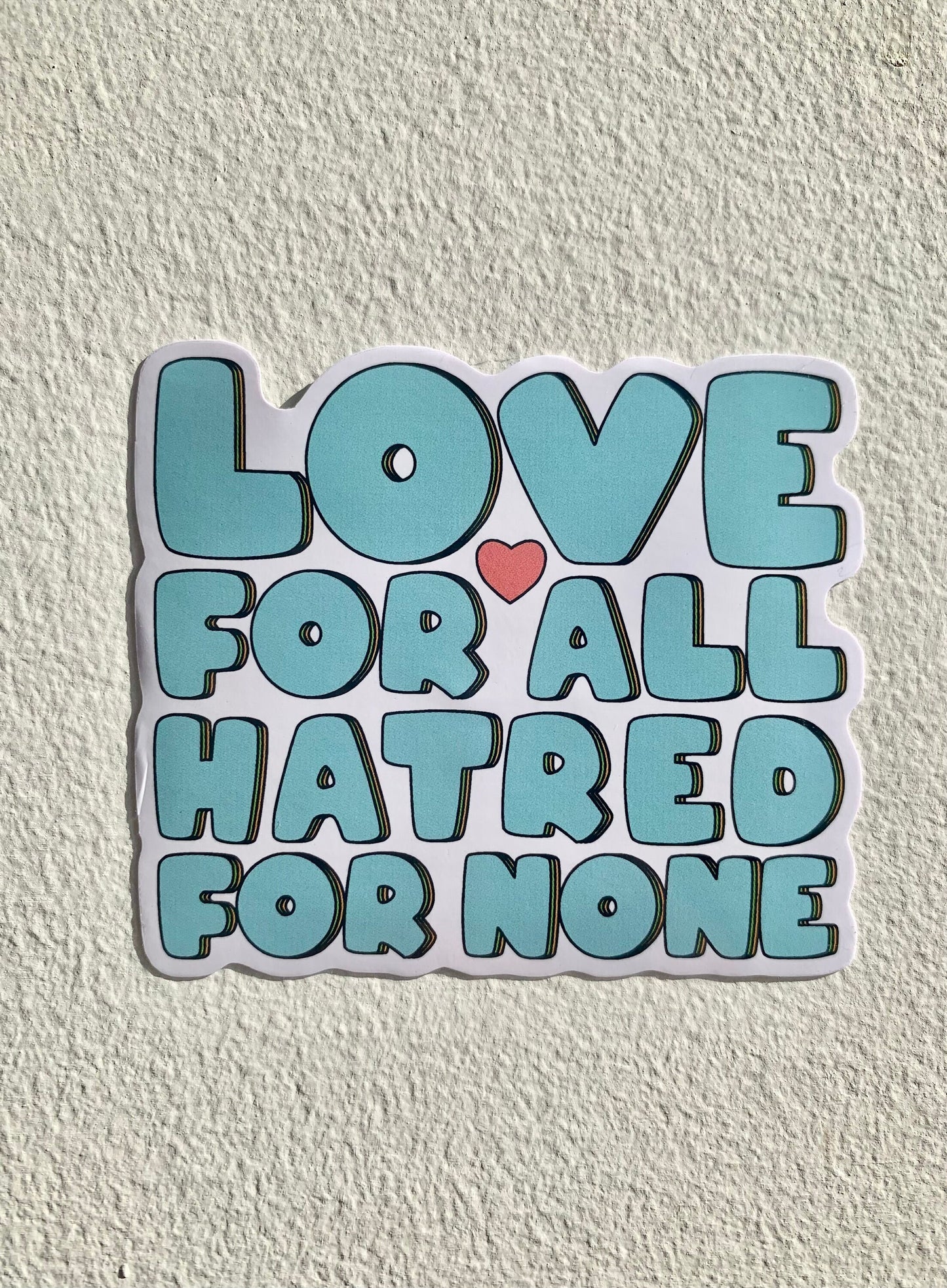 Love For All Hatred For None Sticker, Islamic Sticker, Muslim Sticker, Laptop Sticker, Vinyl Decal, Quote Sticker