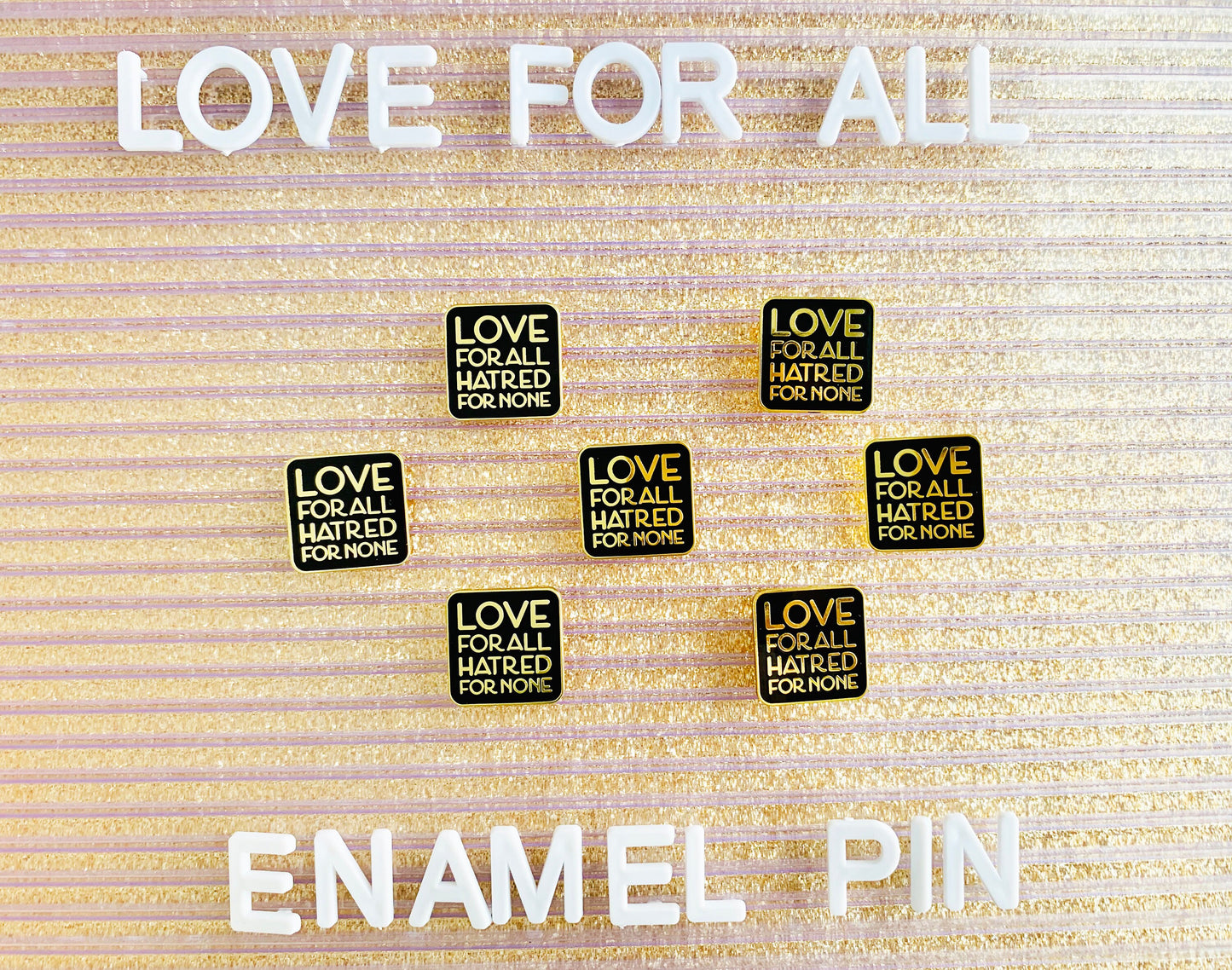 Love for All Enamel Pin | 18K Gold Plating, Love for All Hatred for None Pin, Lapel Pin, Collectible Pin, Islamic Gifts