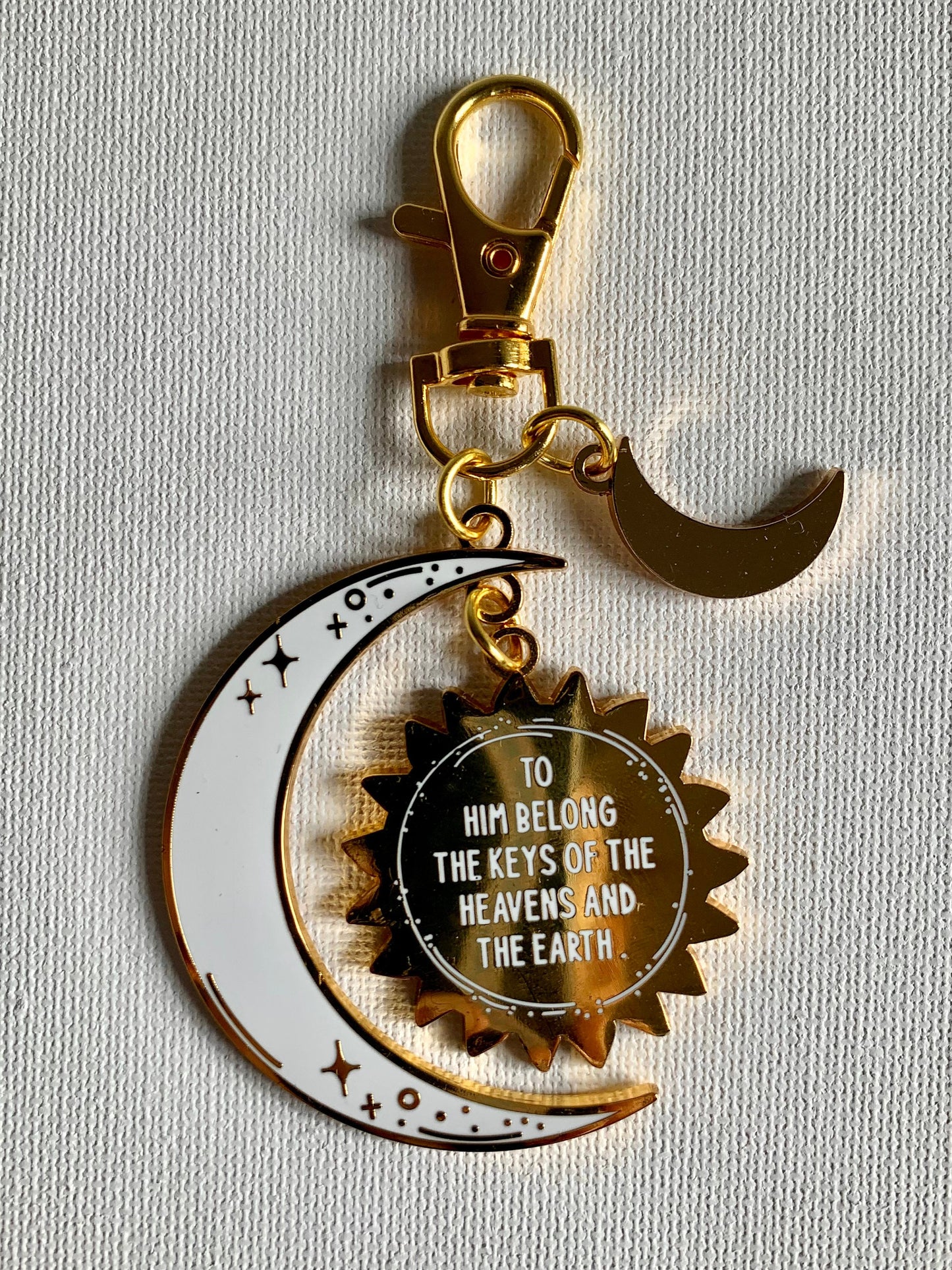 Sun & Moon Blessing Islamic Keychain | Quran Verse Keychain | Aesthetic Keychain | Faith Keychain | Muslim Keychain | Keyring | Islamic Gift